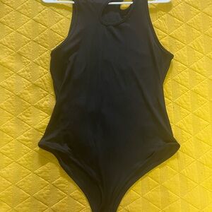 Black Sleeveless Bodysuit